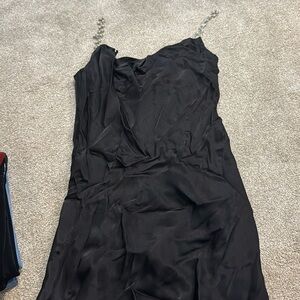 Brand new Zara satin dressed with flower straps